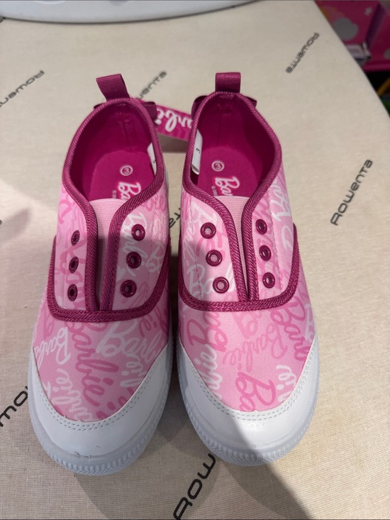 Barbie Other - Barbie Pink Script Slip-On Kids Sneakers
